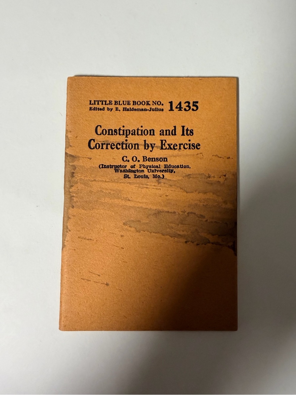 Vintage Constipation and Its Correction by Exercise – Little Blue Book No. 1435